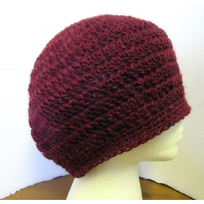 Handmade NEW Purple Slouchy Beret Emo Hat Llama Wool Crochet Dreadlocks Cap Gift  eb-35554419